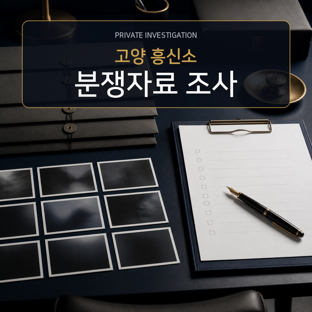 고양 분쟁자료 조사 전문 흥신소